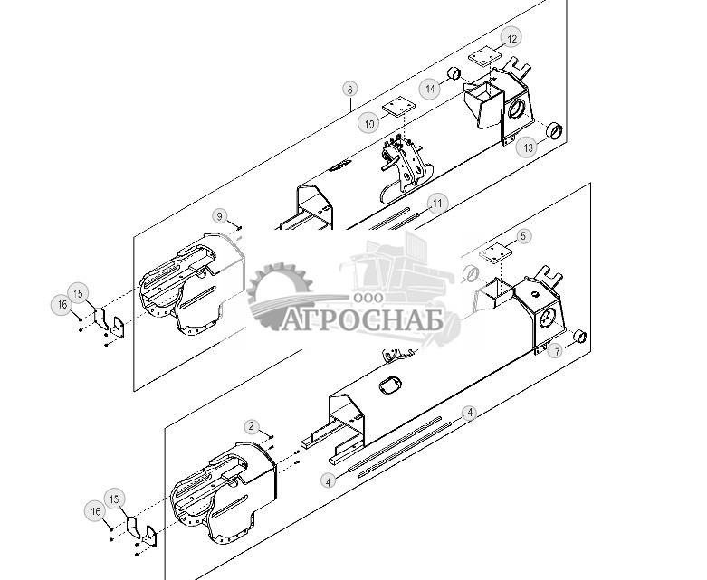 Рама гусеницы (механизм механического наклона под углом) (LT, WLT и LGP) (195547 - ) - ST310439 1.jpg